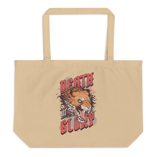 [ID: 378-G479] Death or Glory - Fierce Animal Large Eco Tote