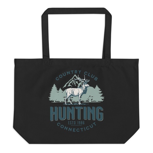 [ID: 378-G483] Deer Hunting Country Club  Large Eco Tote