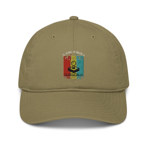 [ID: 491-G5] 25 Years of Being A Gamer Organic Baseball Cap