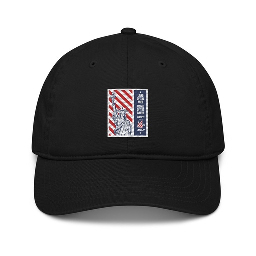 [ID: 491-G8] 4th of July Organic Baseball Cap