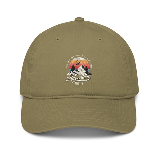 [ID: 491-G27] Adventure Await - Wilderness Camping Organic Baseball Cap