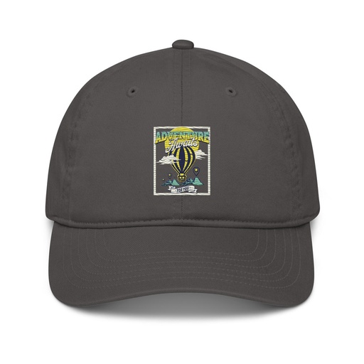 [ID: 491-G28] Adventure Awaits Organic Baseball Cap