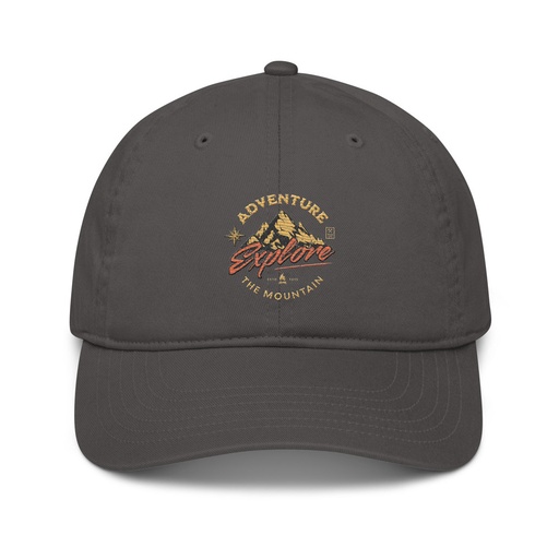 [ID: 491-G30] Adventure Explore The Mountain Organic Baseball Cap