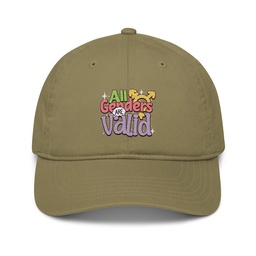 All Genders are Valid Organic Baseball Cap