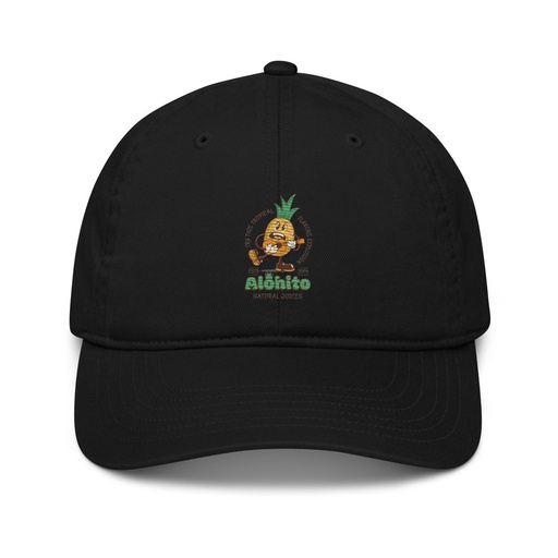 [ID: 491-G54] Alohito Natural Juices - Pineapple Mascot Organic Baseball Cap