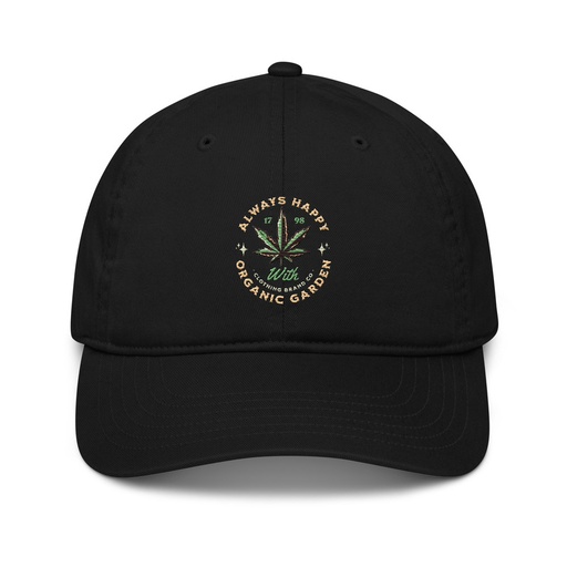 [ID: 491-G55] Always Happy - Cannabis Organic Baseball Cap