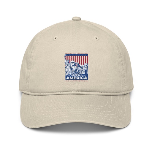 [ID: 491-G58] AMERICA (2) Organic Baseball Cap