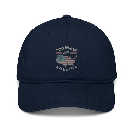 [ID: 491-G60] America - Land Of The Free Organic Baseball Cap