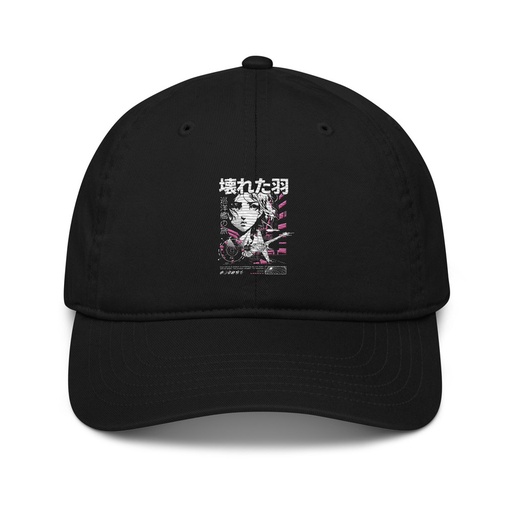 [ID: 491-G87] Anime Broken Wings - Neon Japanese Style Organic Baseball Cap