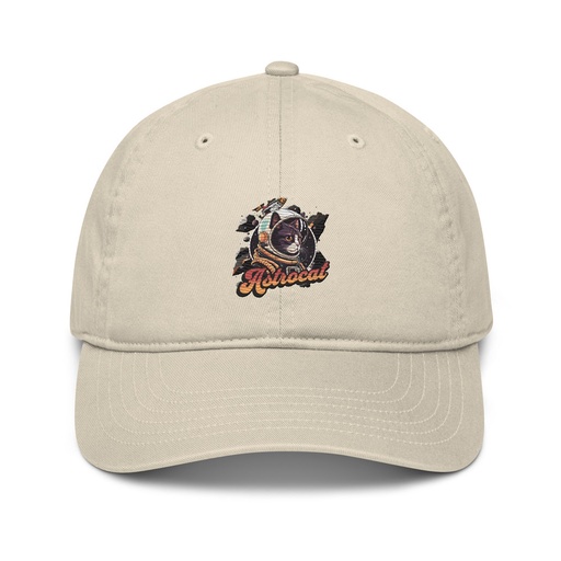 [ID: 491-G108] Astrocat - Retro graphic Organic Baseball Cap