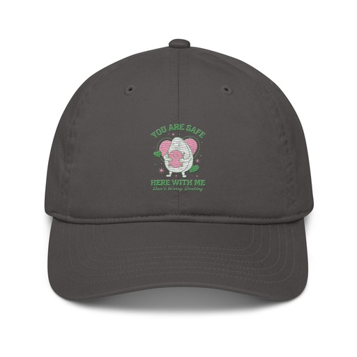[ID: 491-G118] Avo Love - Typographic Cartoon Streetwear Organic Baseball Cap