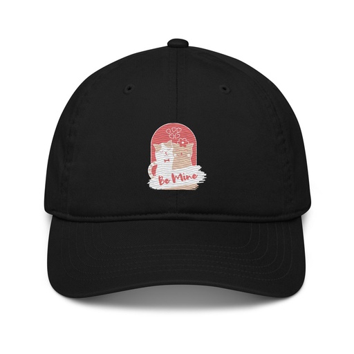 [ID: 491-G157] Be Mine - Cute Cat Couple Organic Baseball Cap