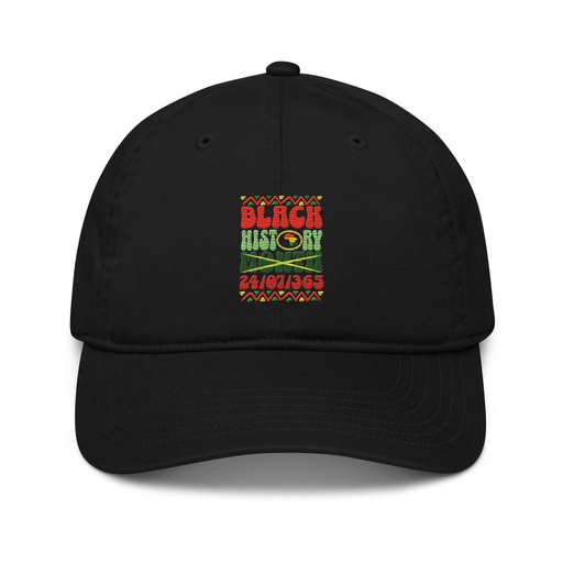 [ID: 491-G223] Black History Month Organic Baseball Cap