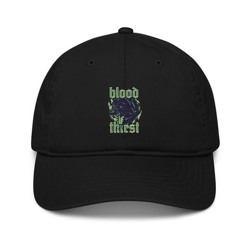 [ID: 491-G238] Blood Thirst - Neon Dog Organic Baseball Cap