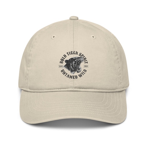 [ID: 491-G249] Bold Tiger Spirit Organic Baseball Cap