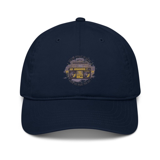 [ID: 491-G253] Boombox Music Player - Retro Organic Baseball Cap