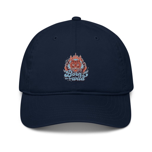 [ID: 491-G263] Born to be Wild - Tiger Organic Baseball Cap