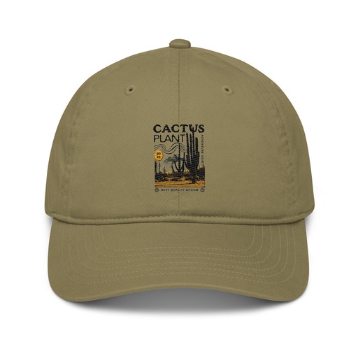 [ID: 491-G304] Cacus Plant - Desert Organic Baseball Cap