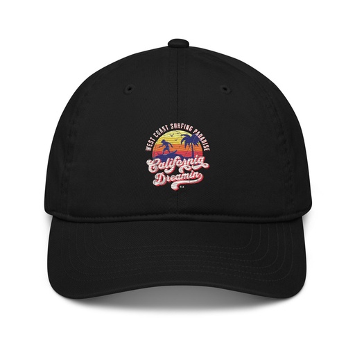 [ID: 491-G316] California Dreamin - Beach & Surf Organic Baseball Cap