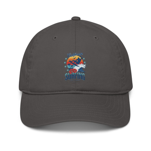 [ID: 491-G318] California Surfing - Palm Beach Organic Baseball Cap