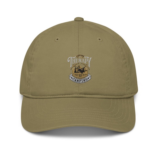 [ID: 491-G325] Camping Emblem Organic Baseball Cap