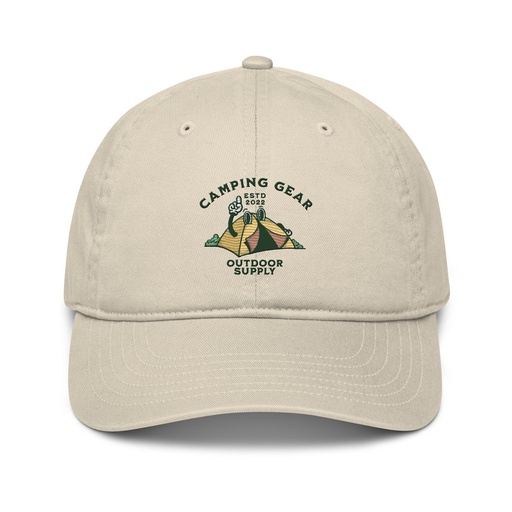 [ID: 491-G326] Camping Gear Organic Baseball Cap