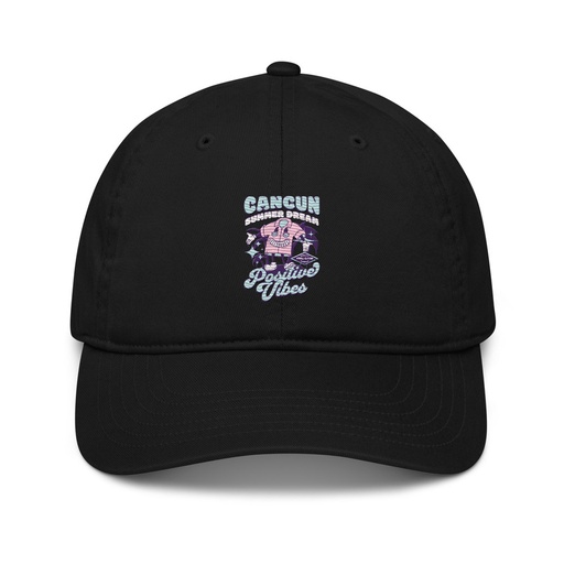 [ID: 491-G330] Cancun Positive Vibes Organic Baseball Cap
