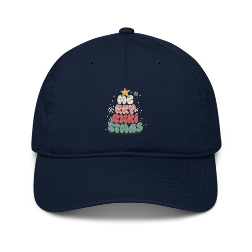 [ID: 491-G334] Cartoony Christmas Tree Organic Baseball Cap