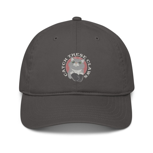 [ID: 491-G344] Catch These Claws - Cute Cat Organic Baseball Cap