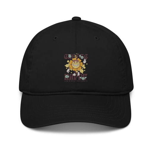 [ID: 491-G371] Choose Happy Organic Baseball Cap