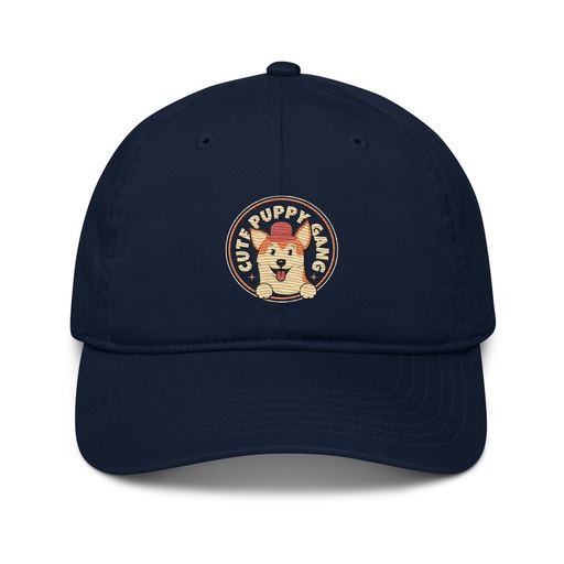[ID: 491-G453] Cute Puppy Gang - Corgi Organic Baseball Cap