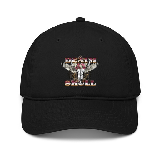[ID: 491-G474] Deah Skull Organic Baseball Cap