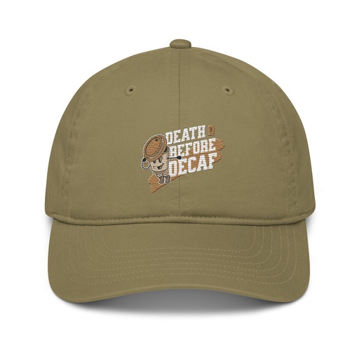 [ID: 491-G476] Death Before Decaf Organic Baseball Cap