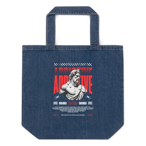 [ID: 528-G22] Addictive Organic Denim Tote Bag