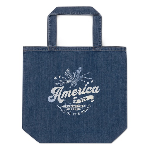 [ID: 528-G61] America 1776 Organic Denim Tote Bag