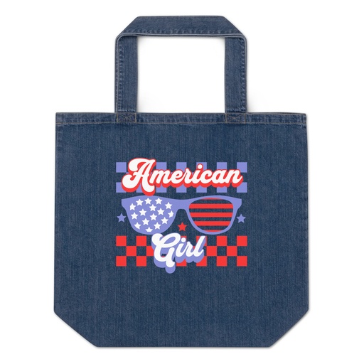 [ID: 528-G72] American girl Organic Denim Tote Bag