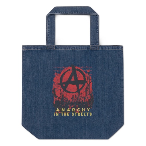 [ID: 528-G78] Anarchy In The Street Organic Denim Tote Bag