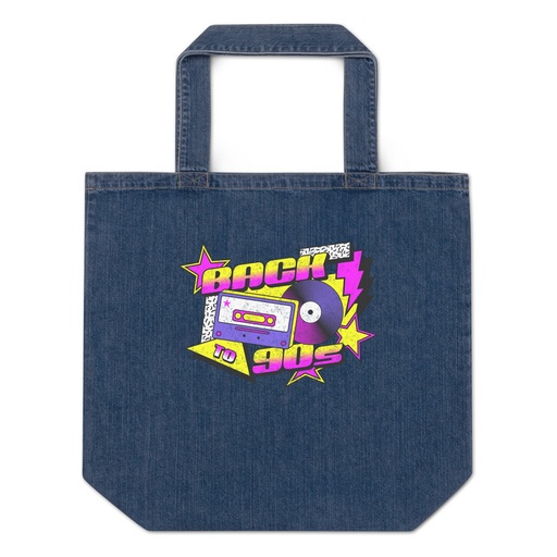 [ID: 528-G123] Back to 90s Organic Denim Tote Bag