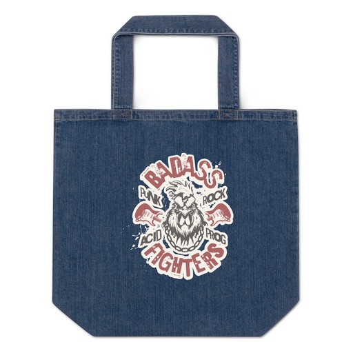[ID: 528-G130] Badass Fighters Organic Denim Tote Bag
