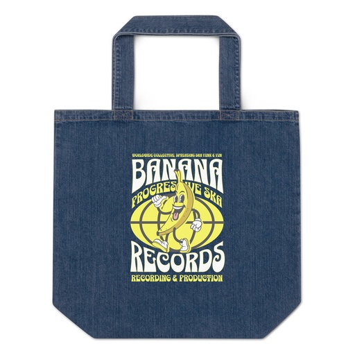 [ID: 528-G136] Banana Records - Comic Character Organic Denim Tote Bag