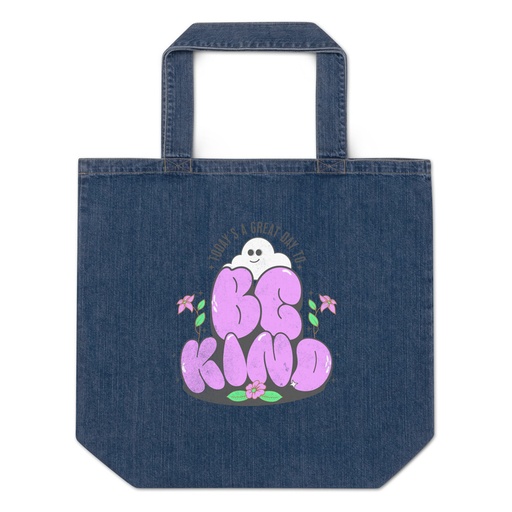 [ID: 528-G156] Be Kind Organic Denim Tote Bag