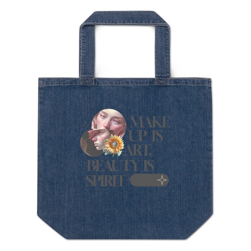 [ID: 528-G174] Beauty is Spirit Organic Denim Tote Bag