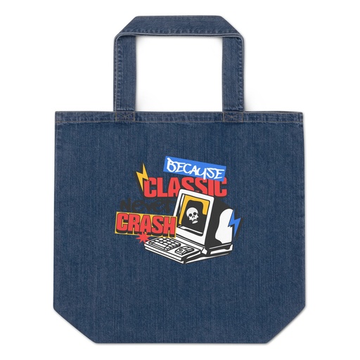 [ID: 528-G175] Because Classic Never Crash Organic Denim Tote Bag