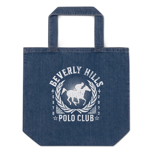 [ID: 528-G196] BEVERLY HILLS POLO CLUB Organic Denim Tote Bag