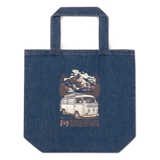 [ID: 528-G200] Big Adventure Organic Denim Tote Bag
