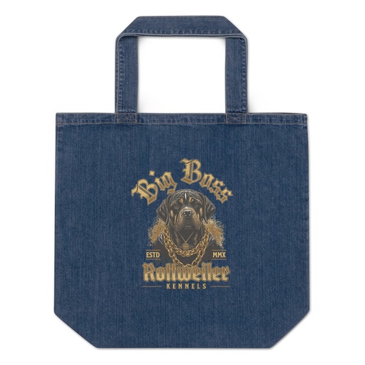 [ID: 528-G201] Big Boss Kennels Organic Denim Tote Bag