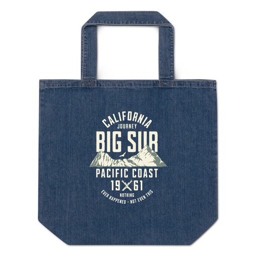 [ID: 528-G204] Big Sur - Outdoor Mountain Organic Denim Tote Bag