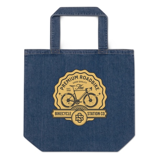 [ID: 528-G207] Bikecycle Station Co. - Sports Organic Denim Tote Bag