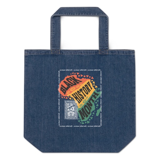 [ID: 528-G222] Black History Month - Tribal History Organic Denim Tote Bag