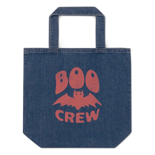 [ID: 528-G252] Boo Crew Organic Denim Tote Bag
